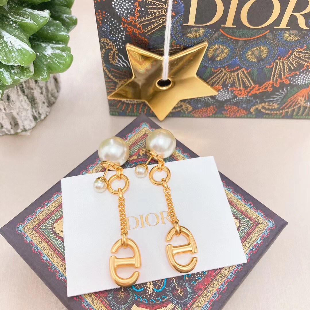 Dior stud earrings