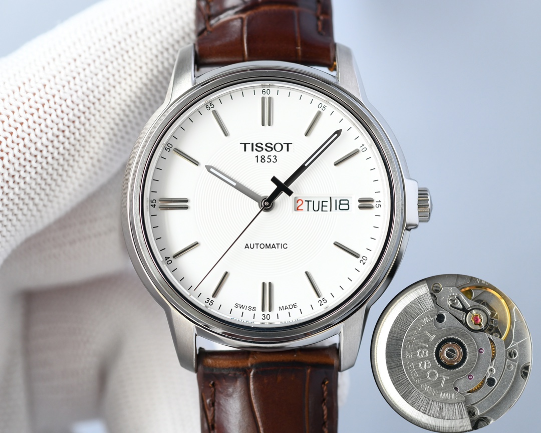 Tissot T065 series men's casual watch equipped with 2836 movement sapphire glass mirror