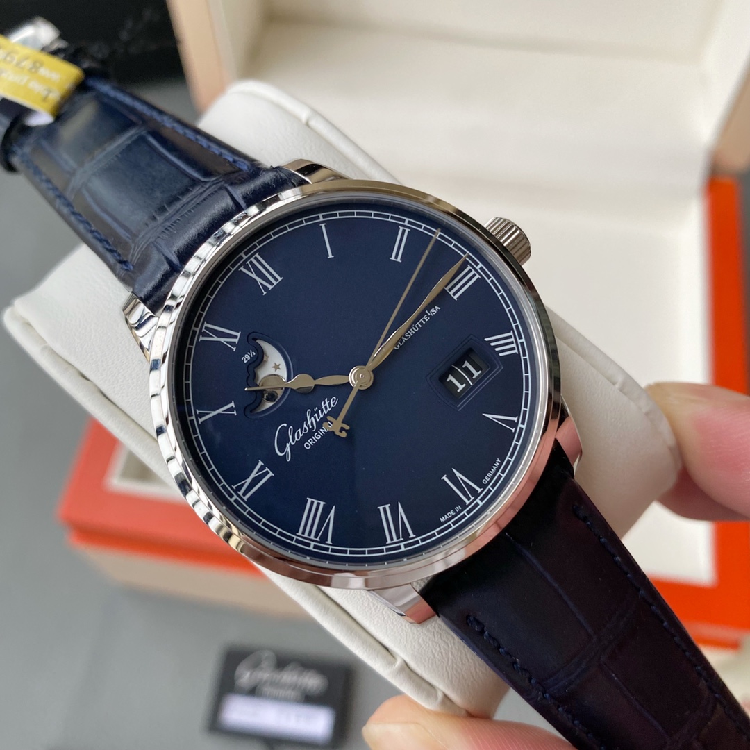 Glashütte V9 Glashütte Original Councillor 1-36-04 model original open copy