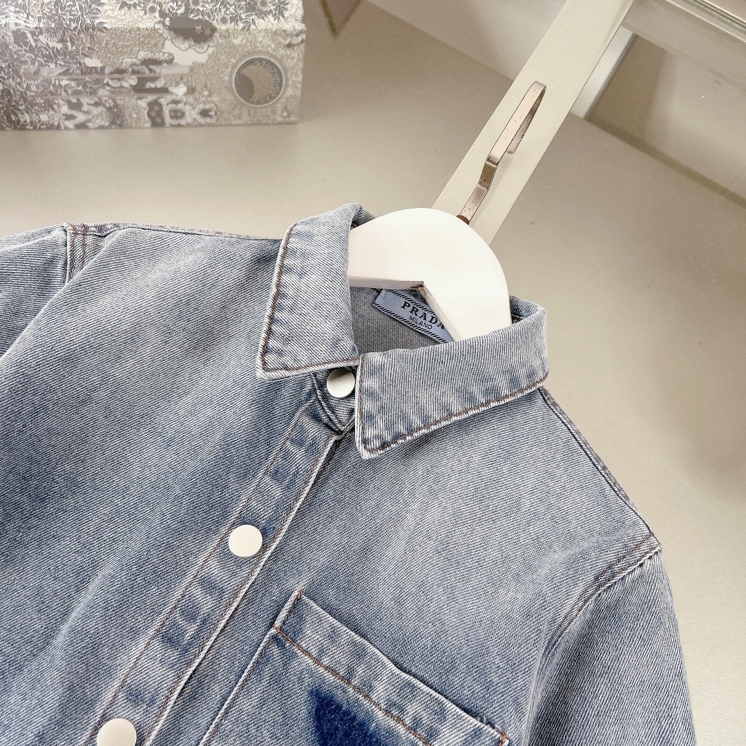 Prada T-shirt, denim jacket and pants 3-piece set