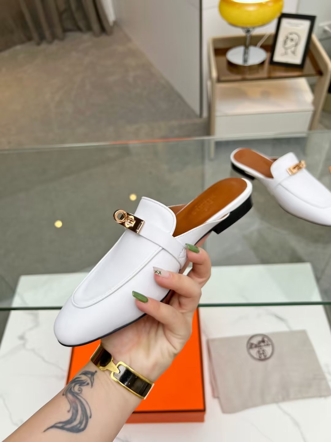Hermes early spring new slippers