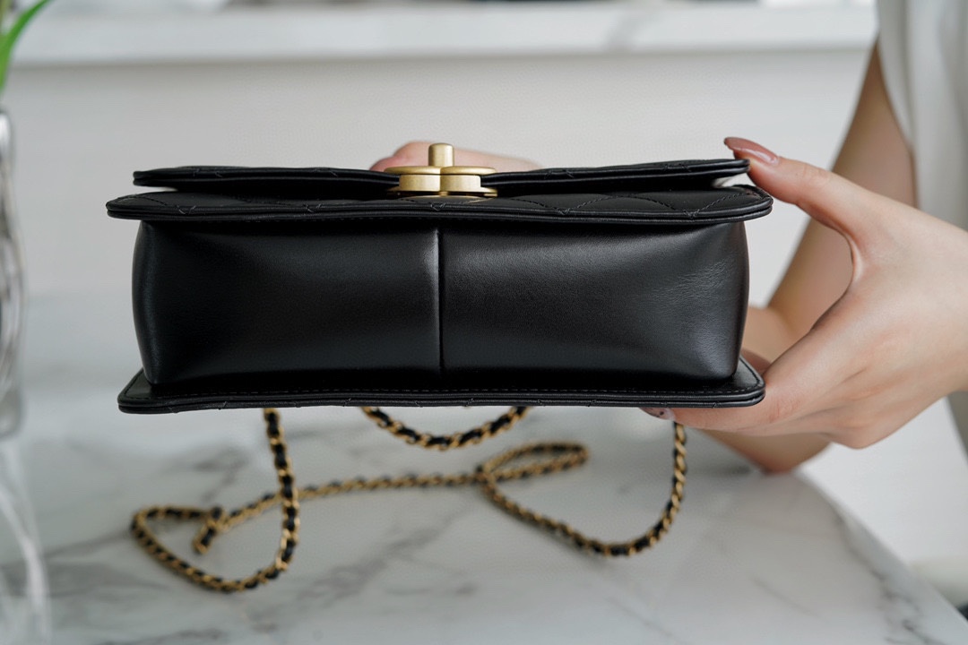 𝗖𝗛𝗔𝗘𝗡𝗟✦ 2021 Advanced Handcraft Workshop Double Golden Ball 𝗖𝗳 𝗠𝗶𝗻𝗶 𝟐𝟐𝐜𝐦 Black👰