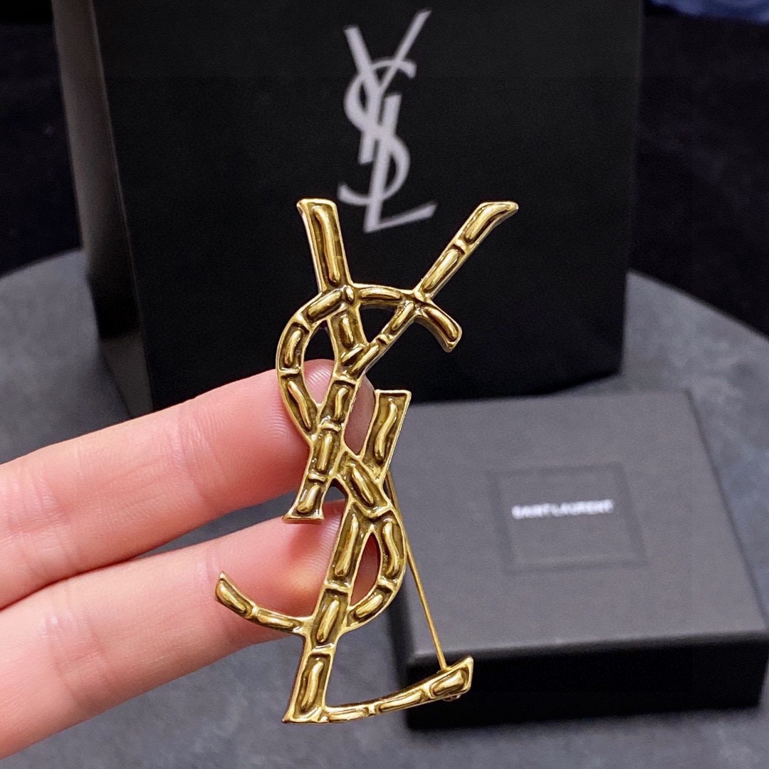 Saint Laurent YSL brooch