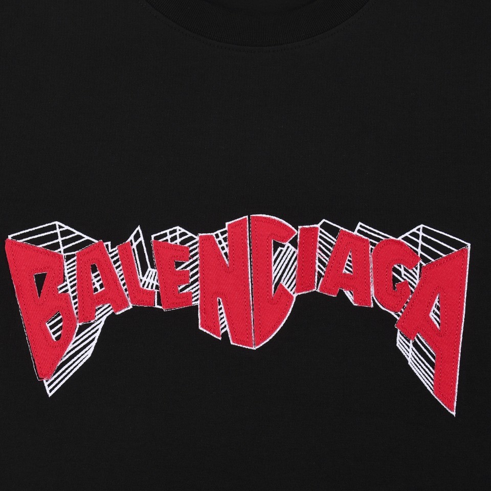 Balenciaga 24s embroidered fabric t-shirt
