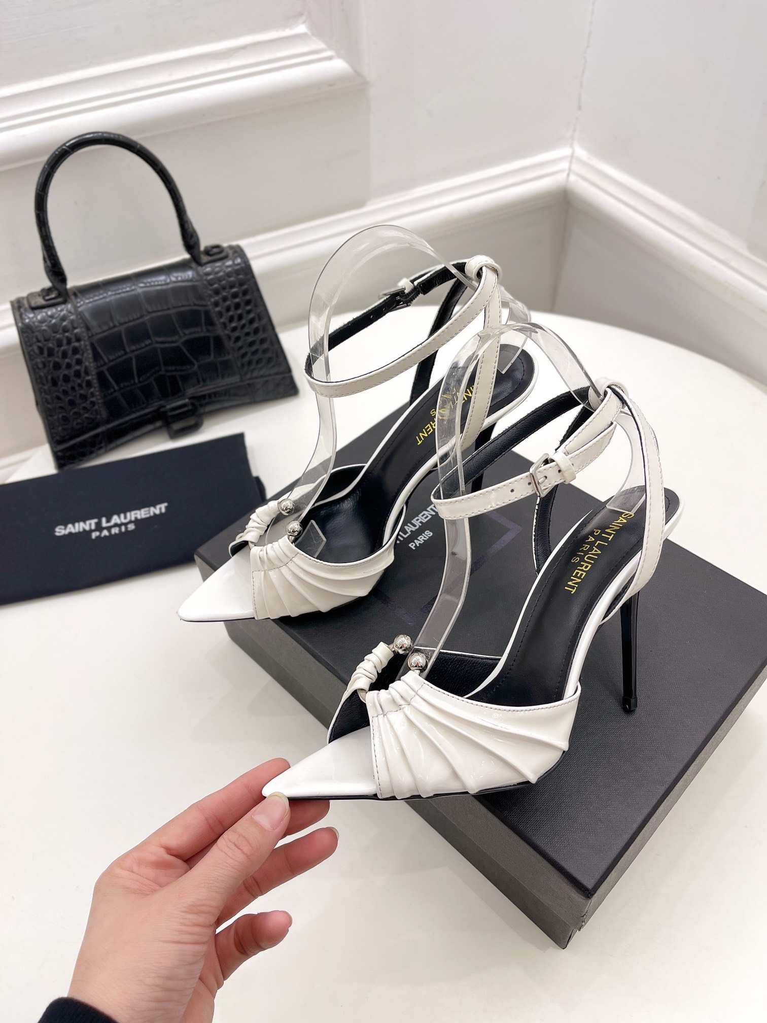 𝙎𝙖𝙞𝙣𝙩 𝙇𝙖𝙪𝙧𝙚𝙣𝙩 | 𝟐𝟎𝟐𝟏/𝐒𝐒 𝐧𝐞𝐰 YSL｜Roland 2022/fw early spring new baked high heels