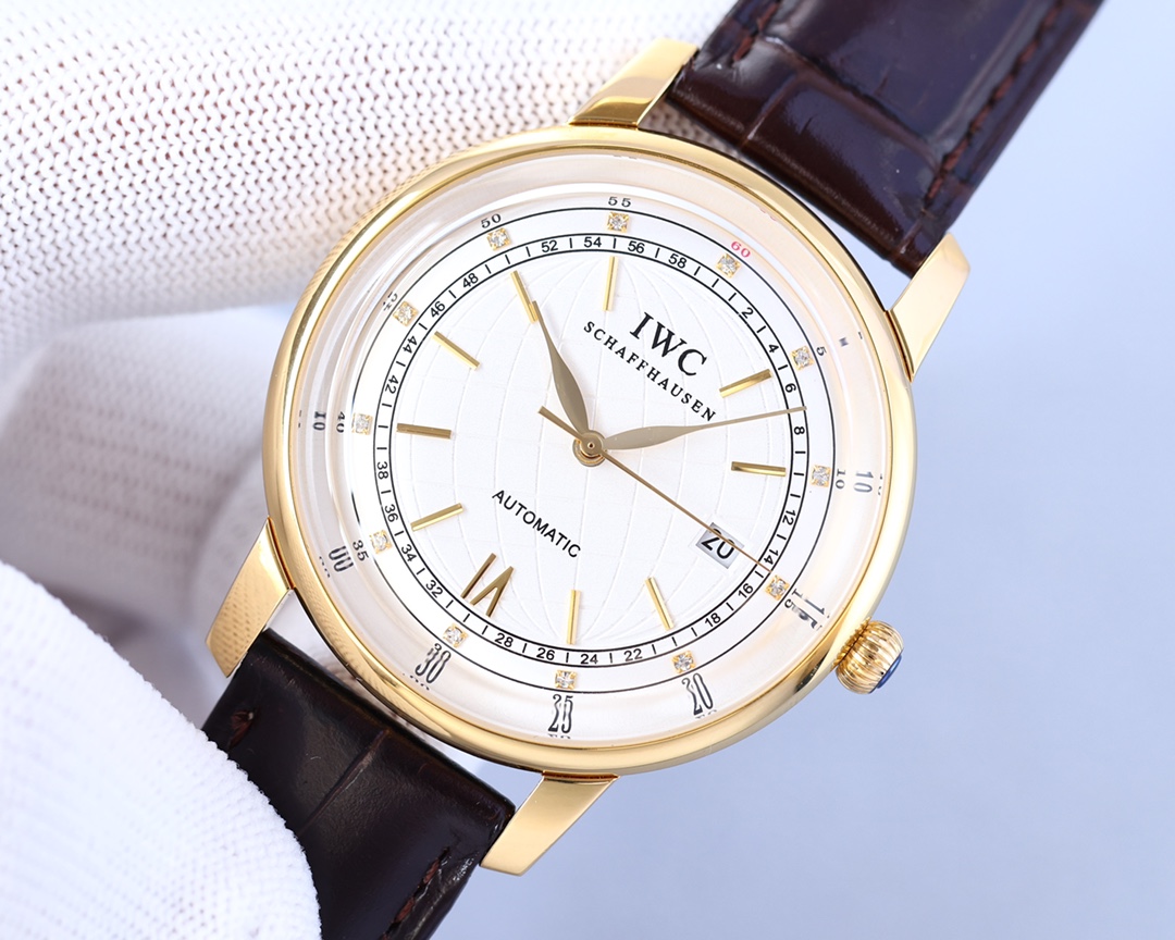 IWC- Portofino Original 9015® movement style with Italian cowhide 3D three-dimensional sense of ultra-thin technology