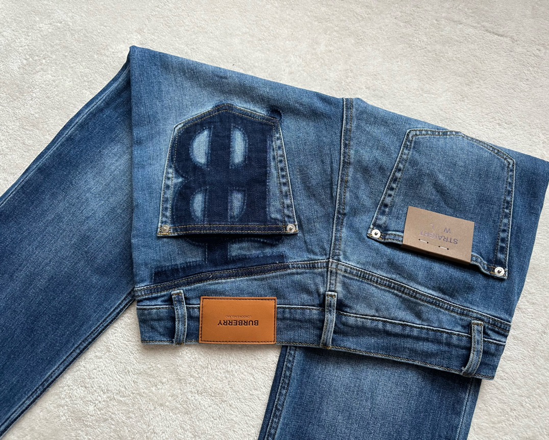 Burberry…New TB Print Straight Leg Jeans