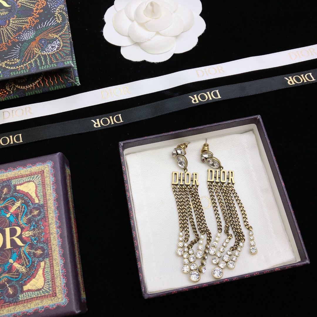 Dior stud earrings