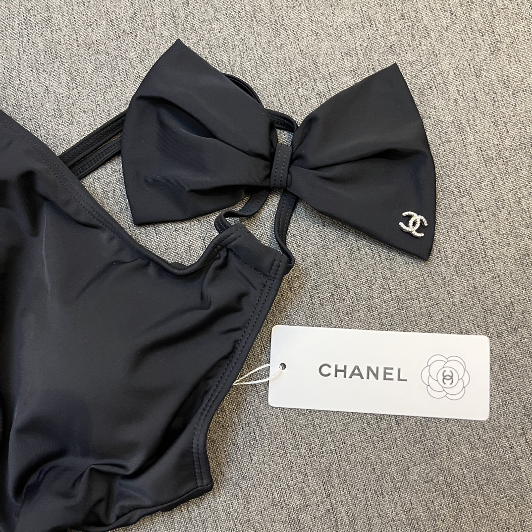 Chanel New one-piece swimming costume with one shoulder