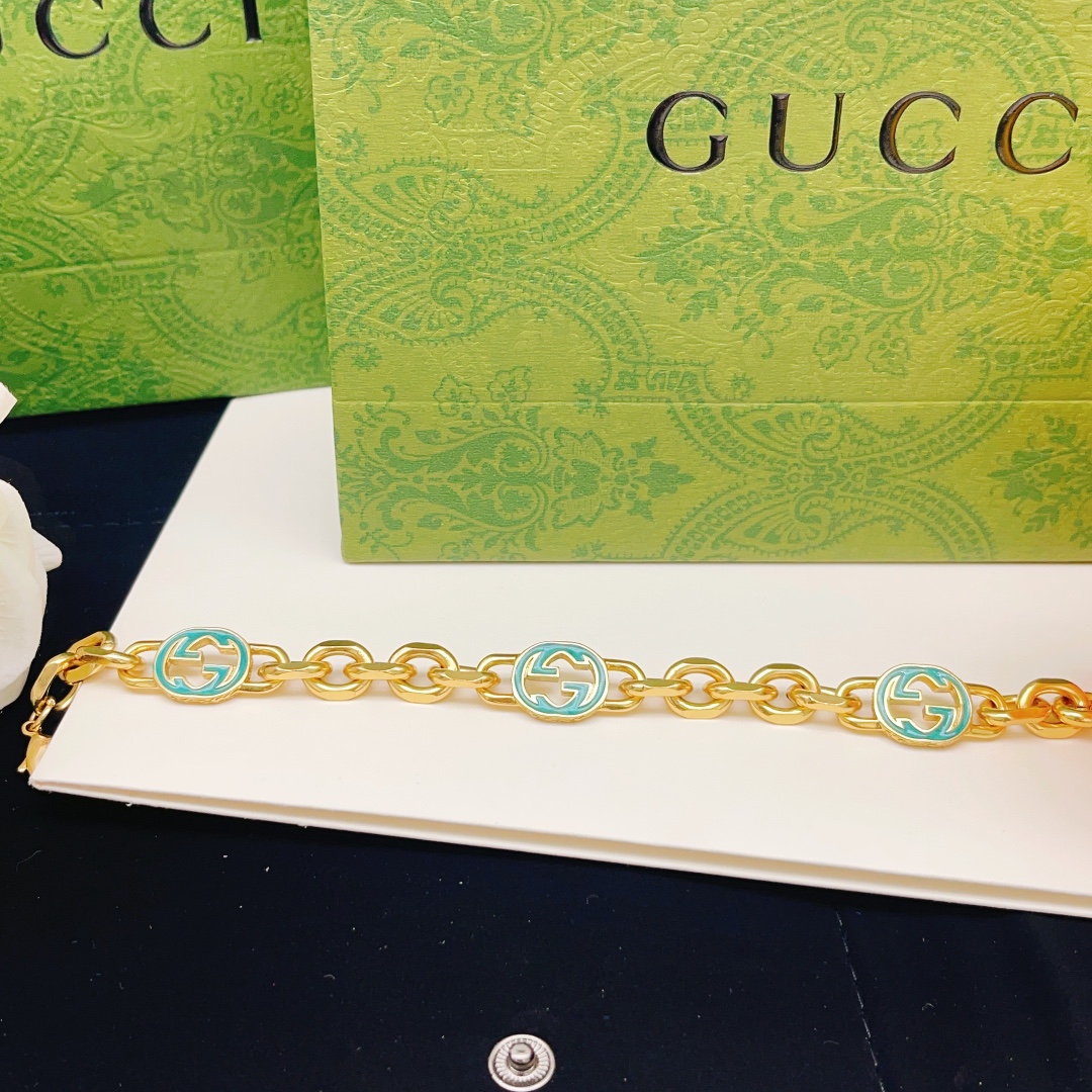 𝐆𝐮𝐜𝐜𝐢 Double G Epoxy Fashion Necklace Bracelet