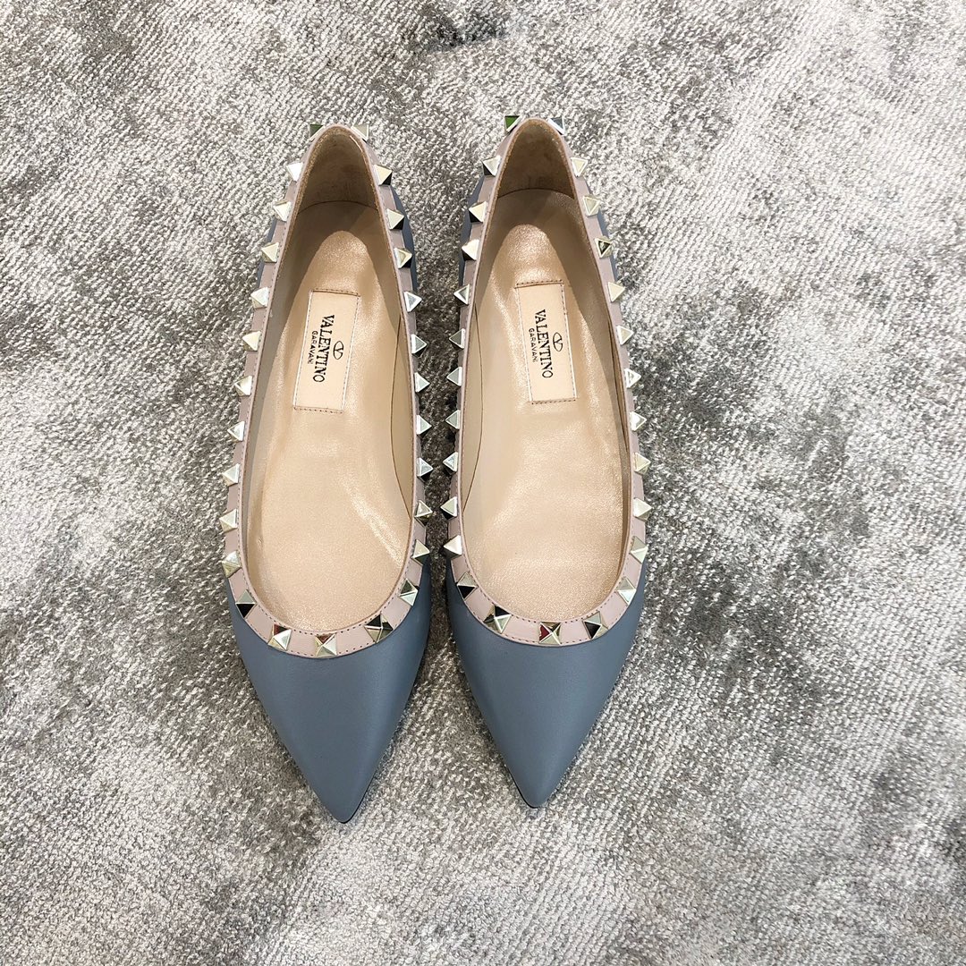 Valentino VT Collection Flats Haze Blue