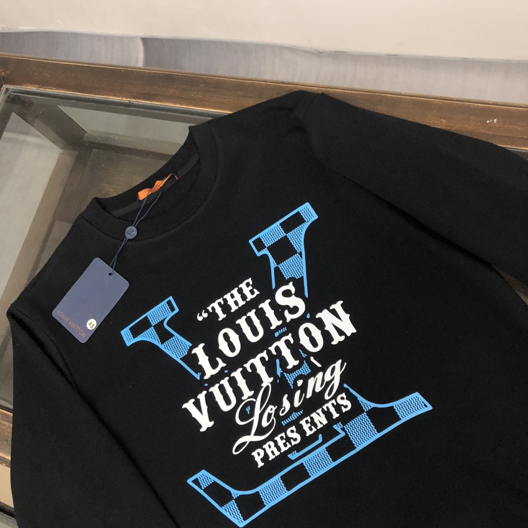 Louis Vuitton 2023 new autumn and winter couples style round neck sweatshirt
