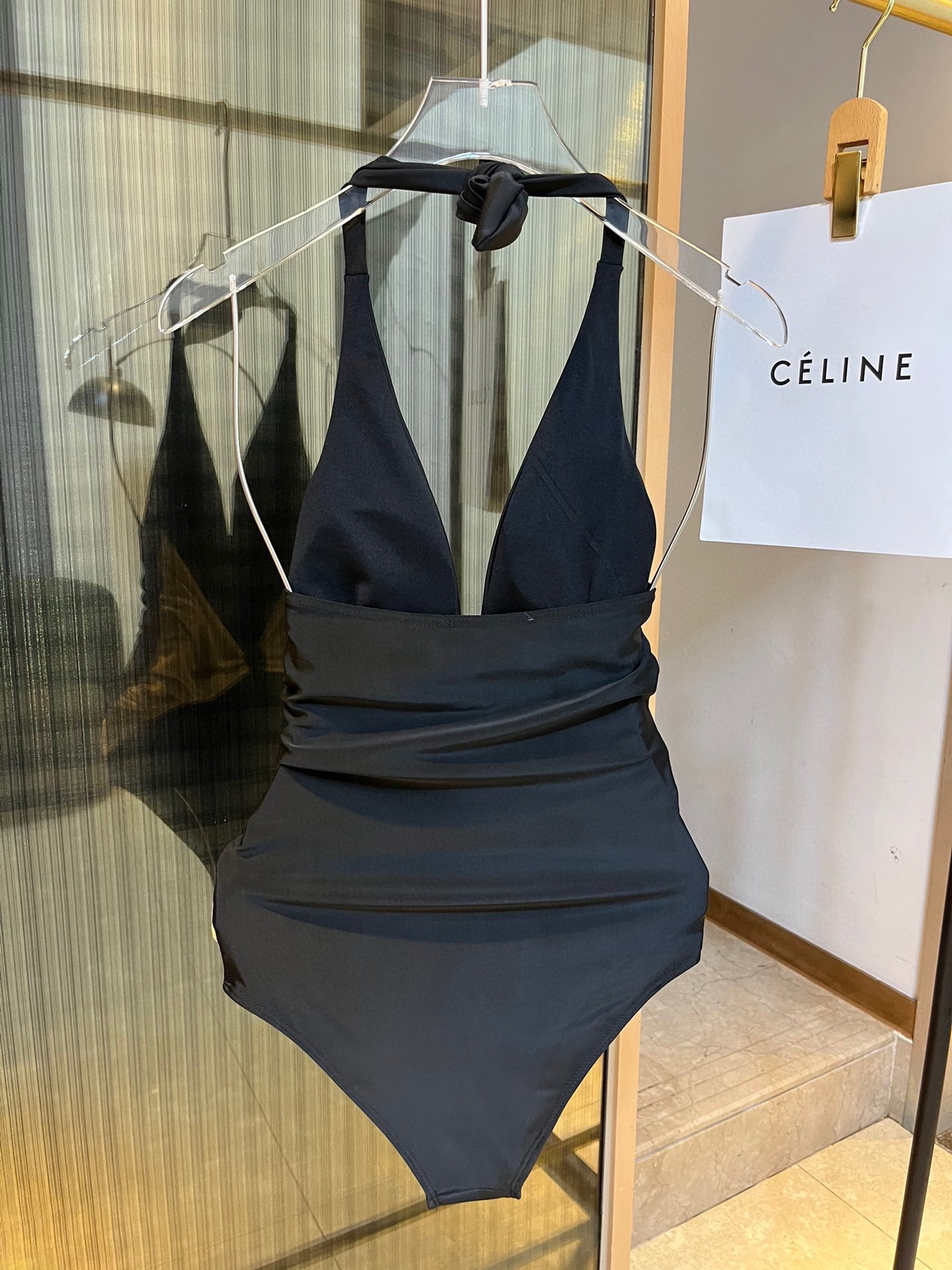 Dior New one-piece swimming costume with hanging neck