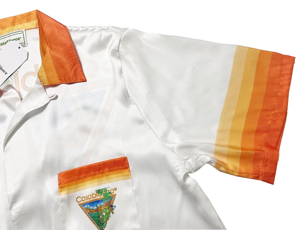 Casablanca 23SS white cactus tennis court shirt