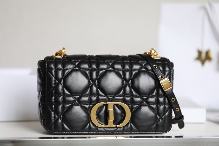 DIOR CARO Black Gilt Buckle DR-061
