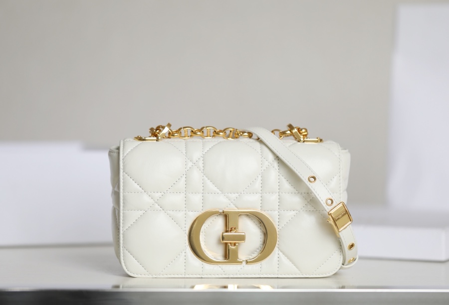 DIOR CARO white gilt buckle DR-061
