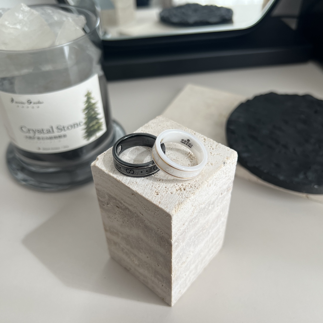 𝐆𝐮𝐜𝐜𝐢 lcon series double G ceramic ring