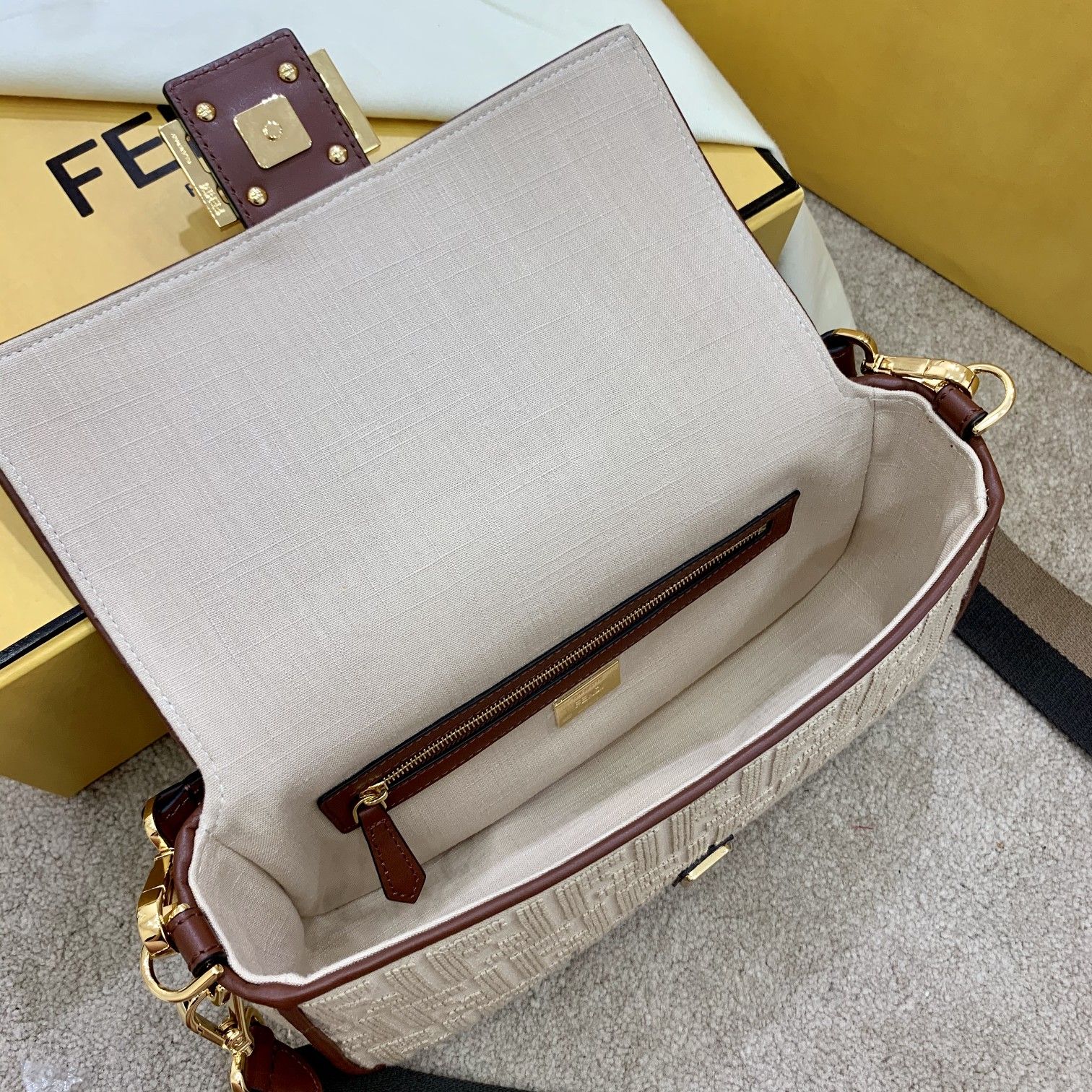 FENDI Medium 2020 Latest Baguette Denim F Logo Collection
