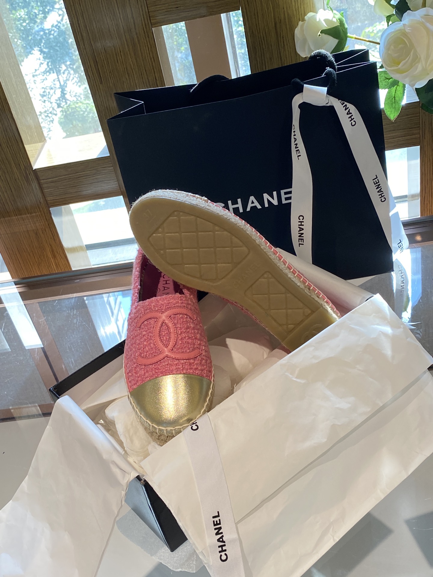 CHANEL fisherman shoes Chanel classic version of the original injection of rubber translucent rubber original color hemp sole