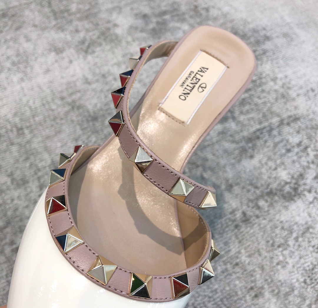 Valentino VT Collection One strap slant heel tow 6.5CM White