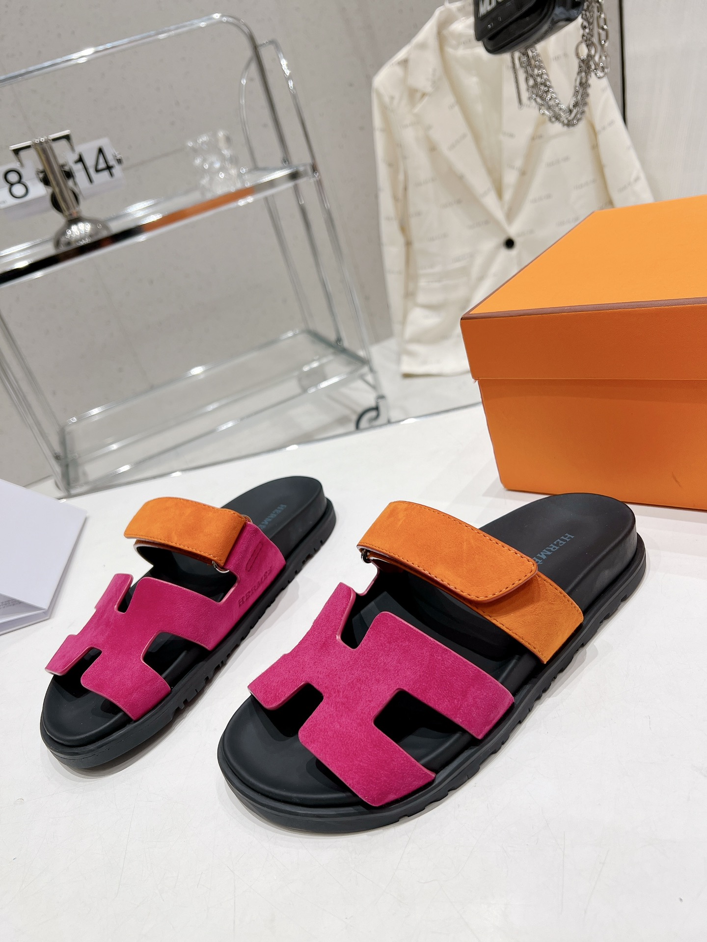 Hermes spring and summer sandals series couple models classic models