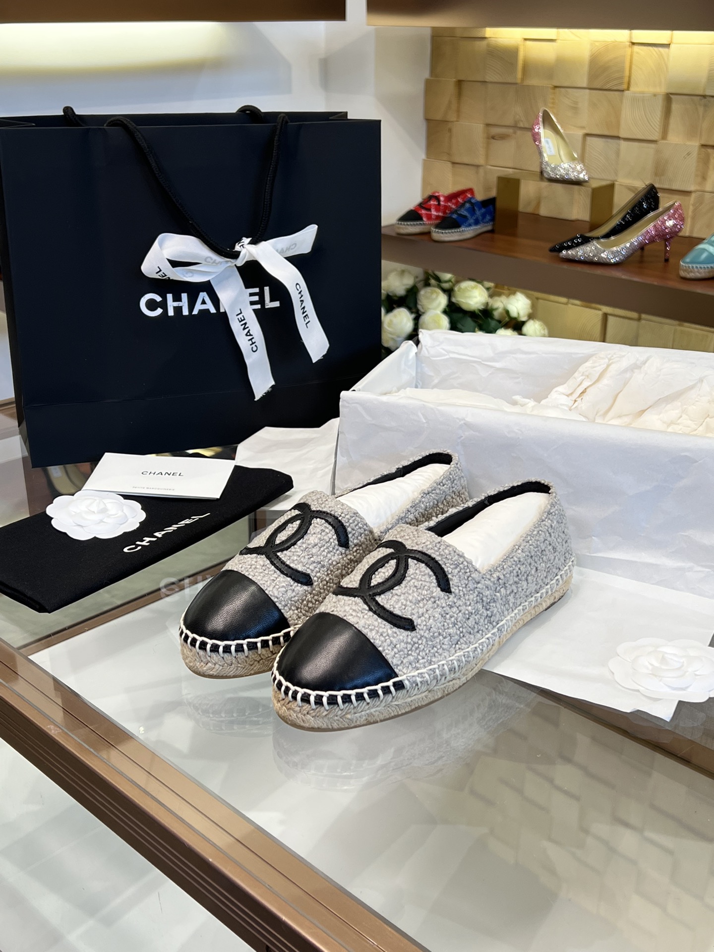 CHANEL fisherman shoes Chanel classic version of the original injection of rubber translucent rubber original color hemp sole