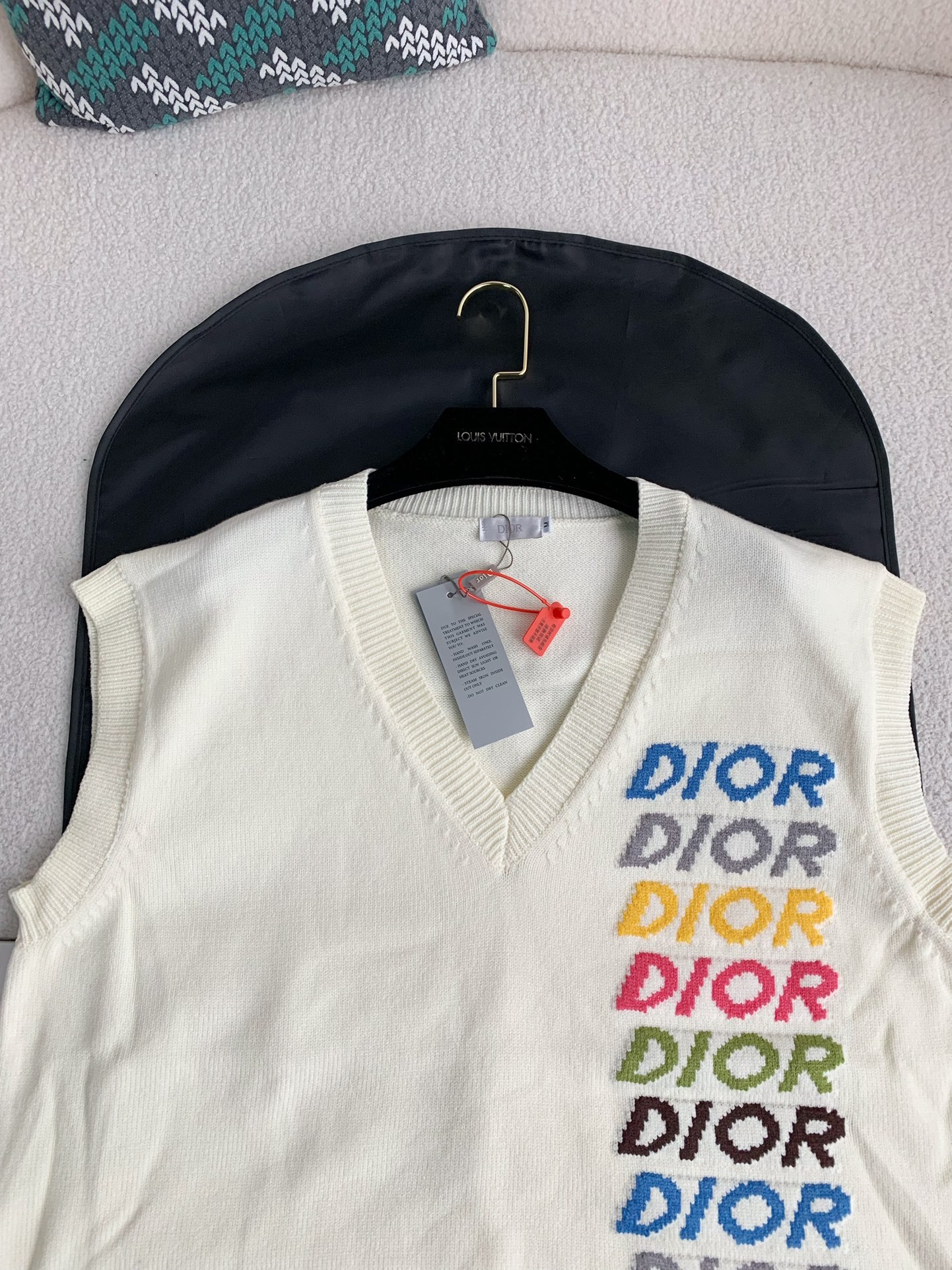 Dior Monochrome striped knitted waistcoat