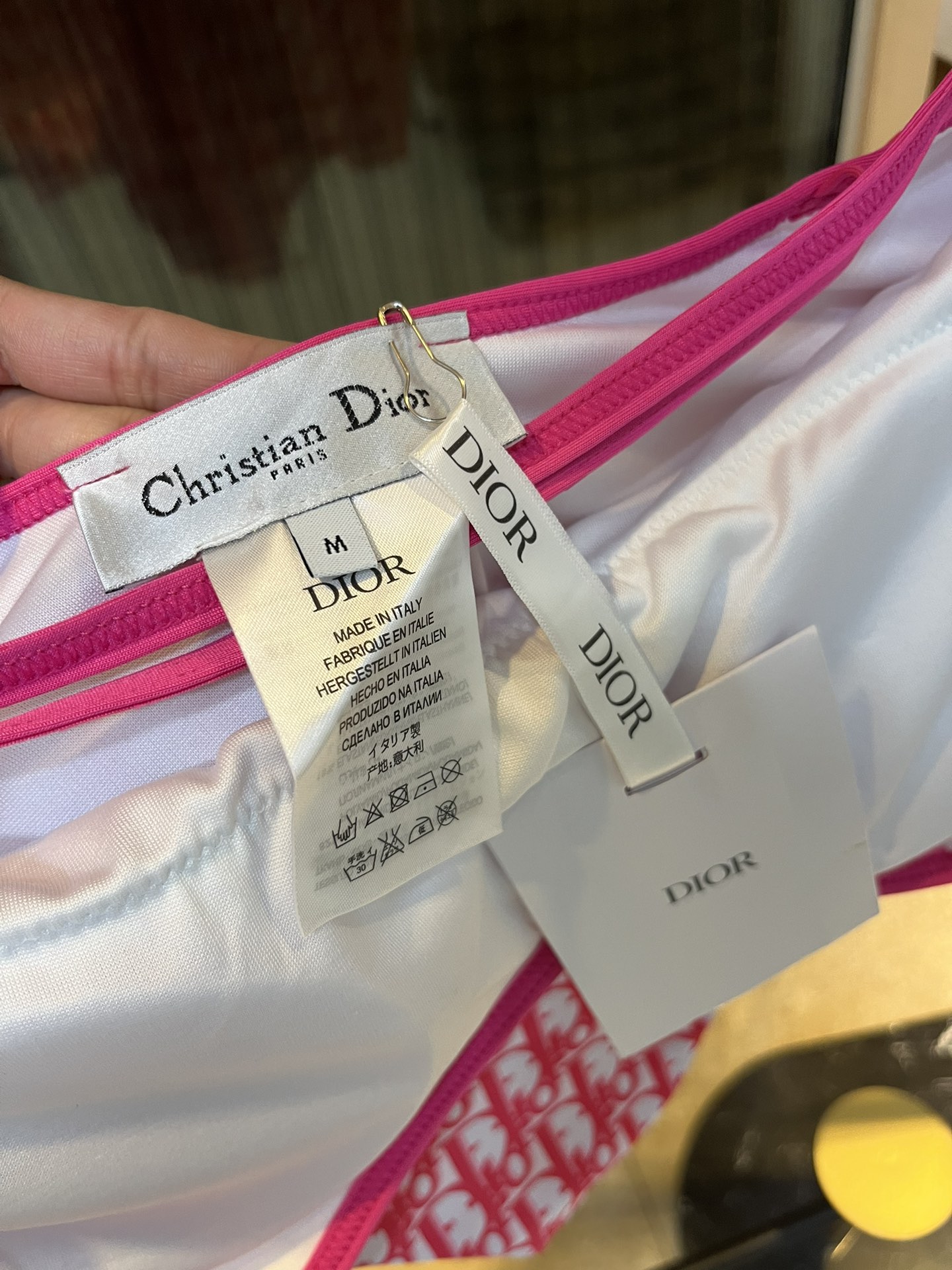 Dior long-sleeved one-piece swimsuit with sun protection