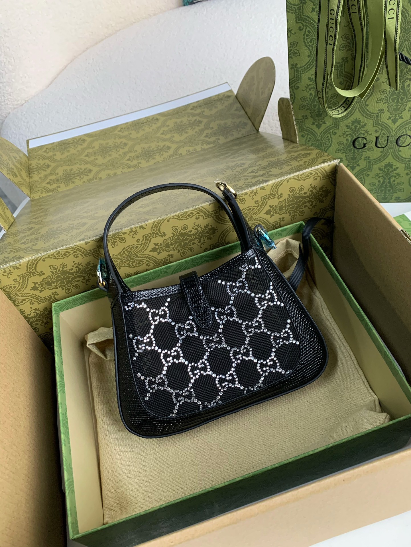 Gucci Jackie 1961 series mini handbag 19*13*3cm