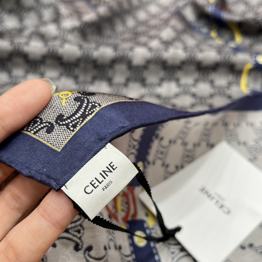 𝐂𝐞𝐥𝐢𝐧𝐞 Iconic Arc de Triomphe ➕ Chain Element 100% Mulberry Silk