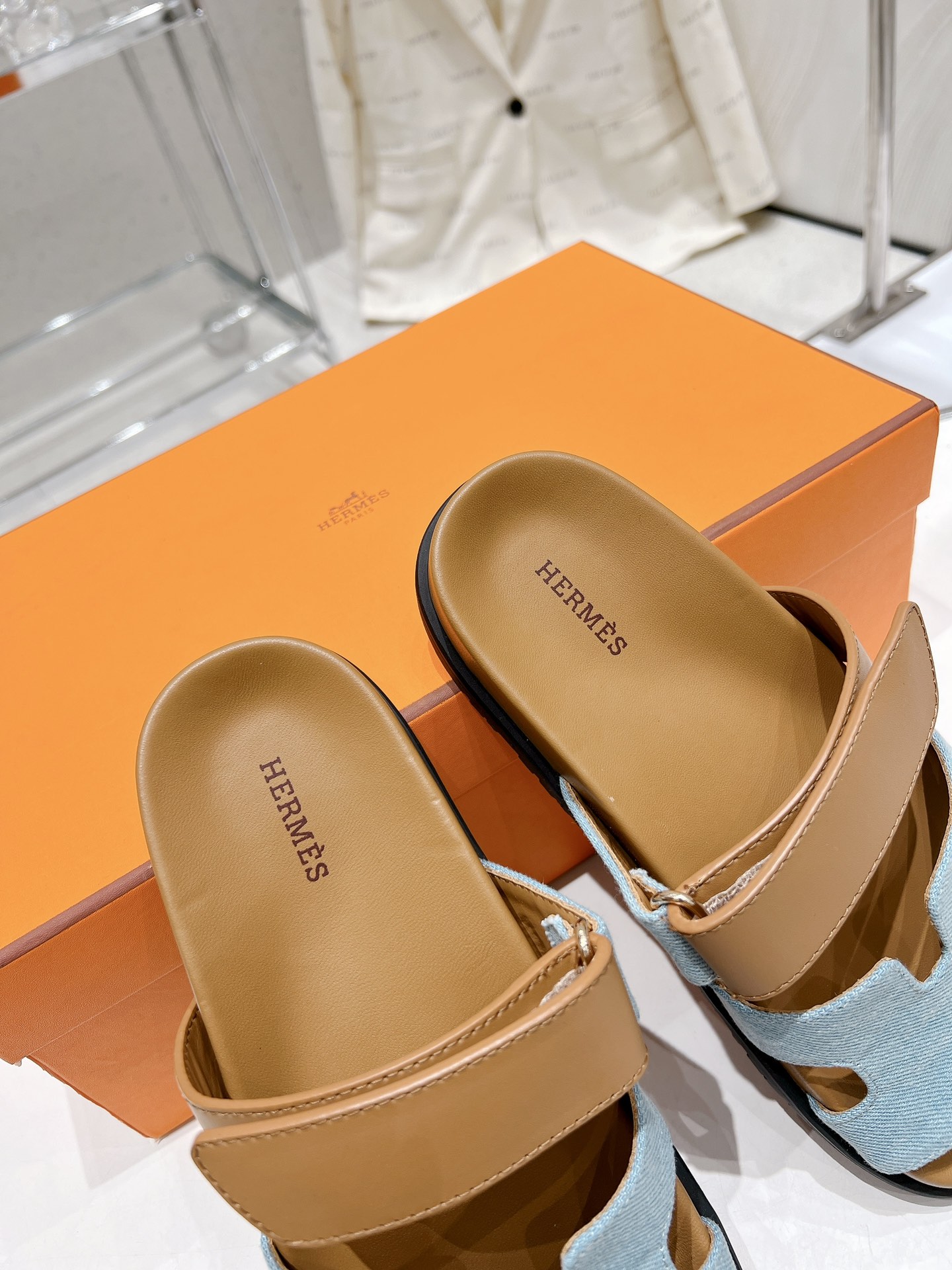 Hermes spring and summer sandals series couple models classic models
