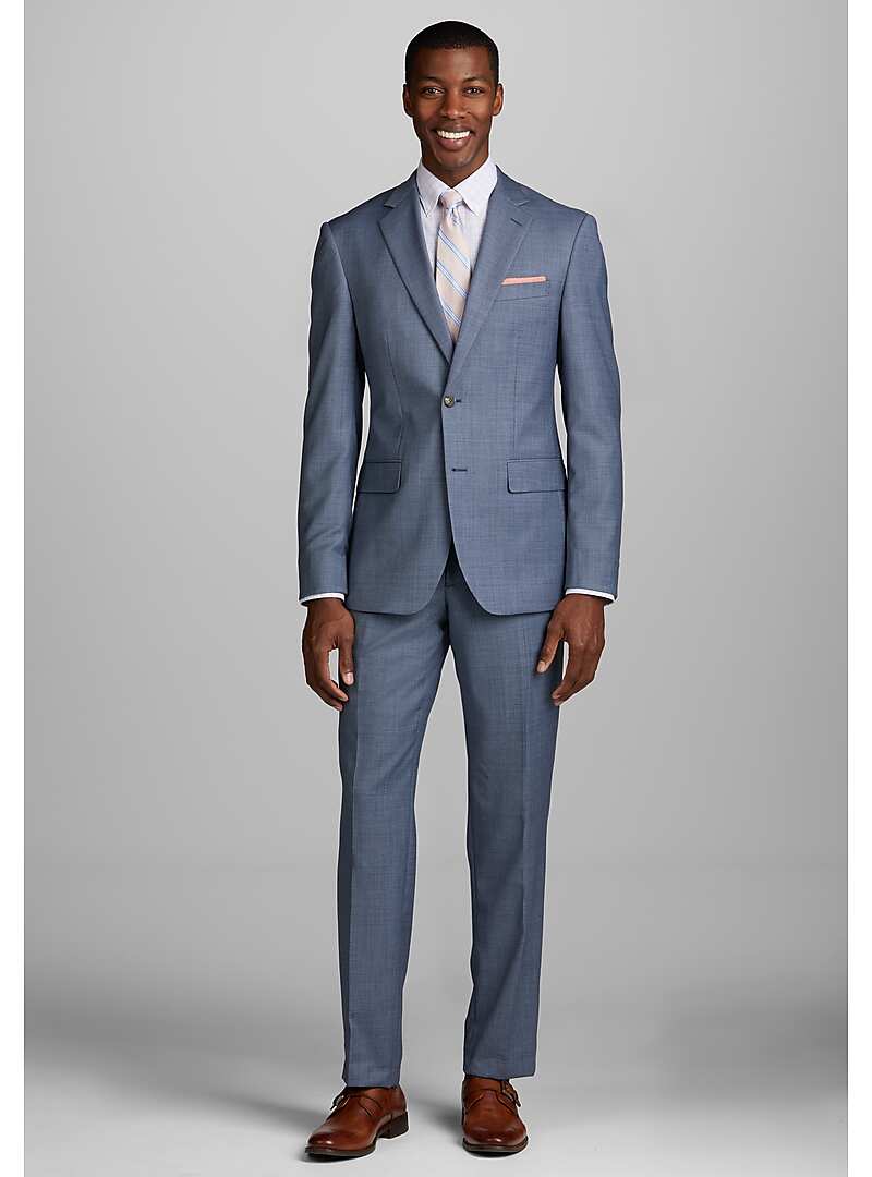 Jos. A. Bank Tailored Fit Sharkskin Suit#3wkg