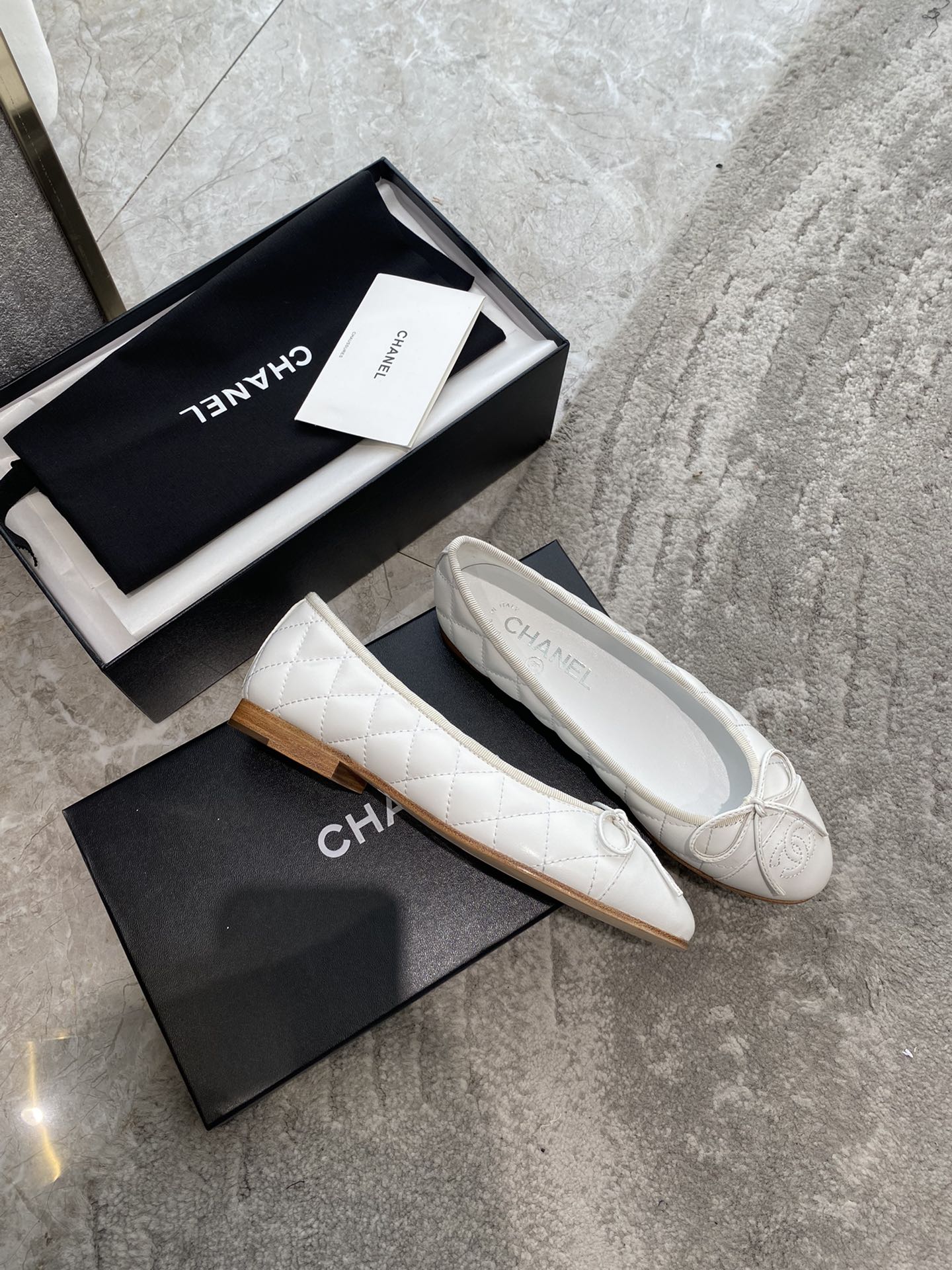 CHANEL ballet shoes Imported custom leather Italy imported leather outsole