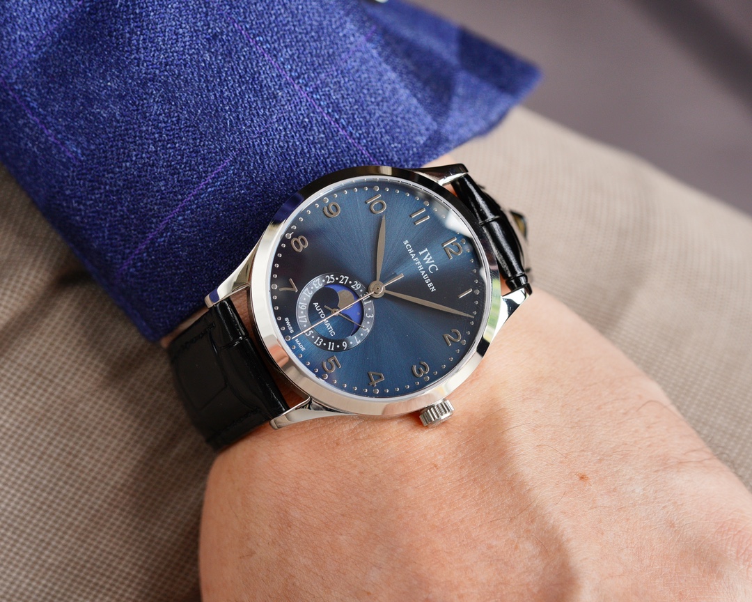 IWC- Moonphase Swiss ETA 2824-2 movement 316 stainless steel case