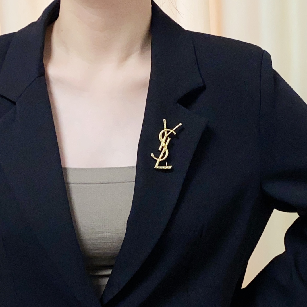 Saint Laurent YSL brooch