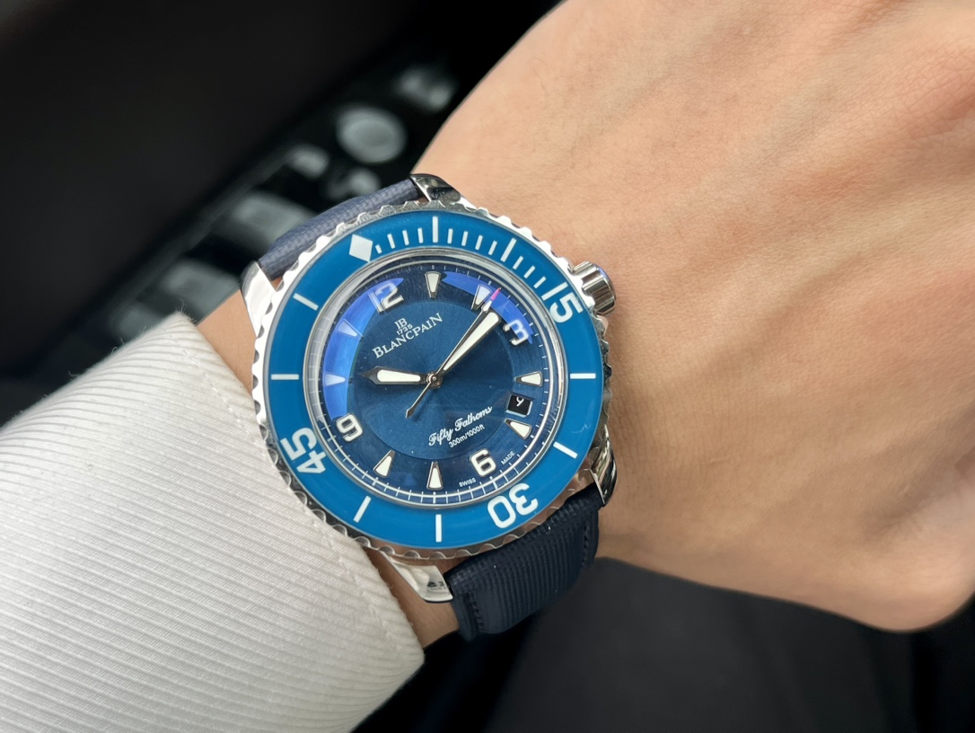 Blancpain-Tw Manufacture Blancpain Fifty Fathoms 16 stainless steel metal case with sapphire bezel mirror