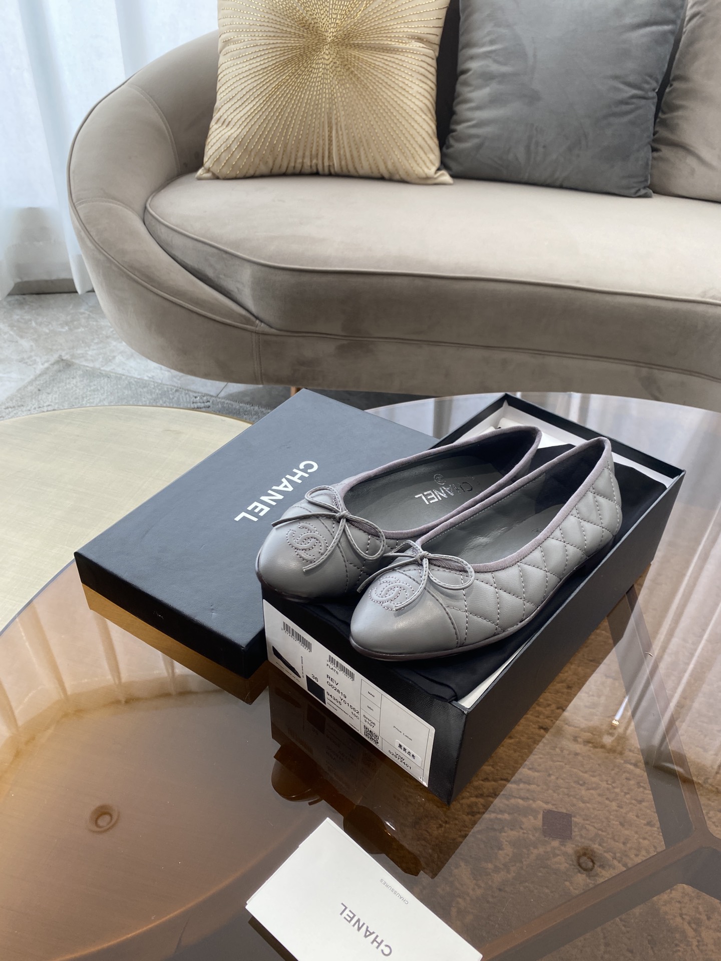 CHANEL ballet shoes Imported custom leather Italy imported leather outsole