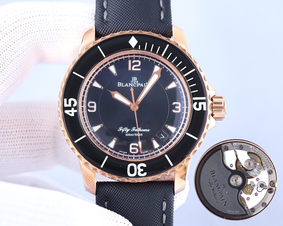 Blancpain - Fifty Quest Ultra-thin case with CNC engraved coin outer line process