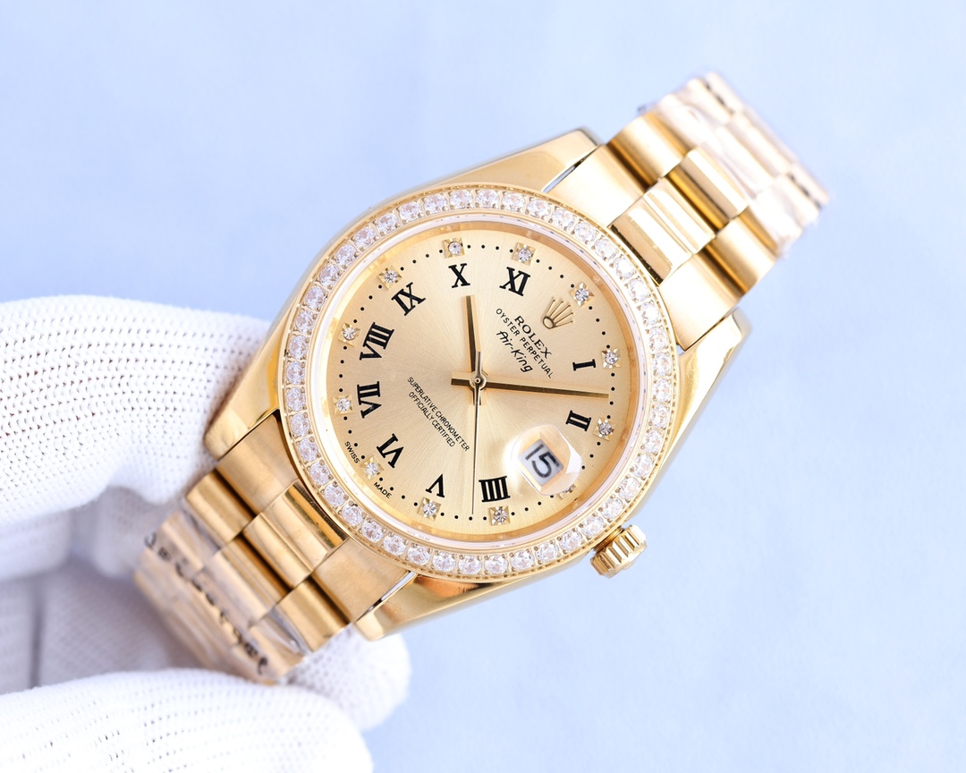 Rolex men's watch classic big three needle design