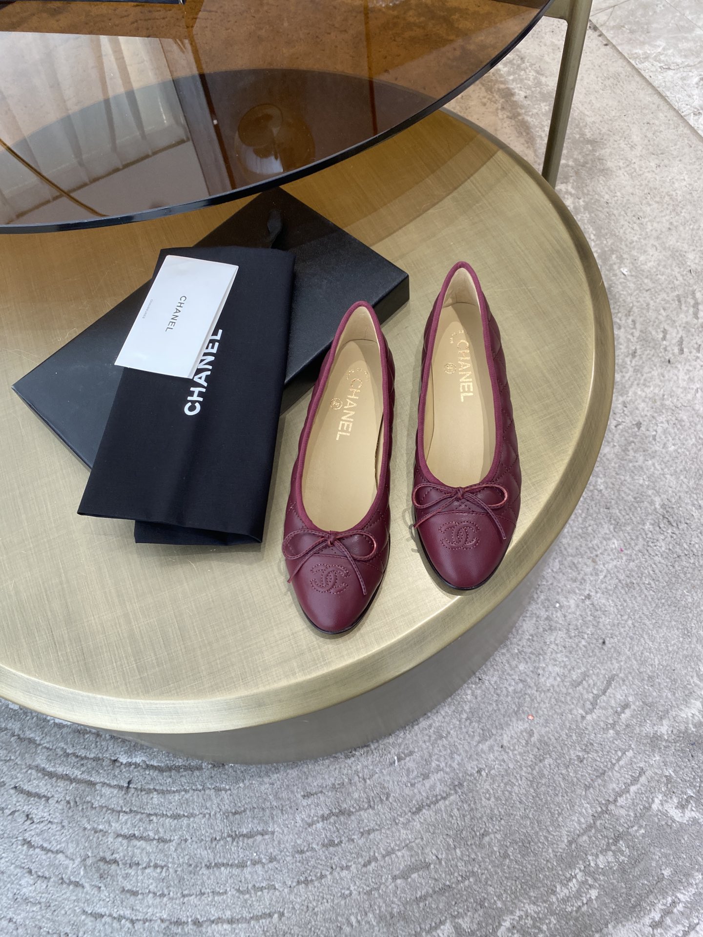 CHANEL ballerinas are timeless classics. Stay elegant Imported water-dyed sheepskin