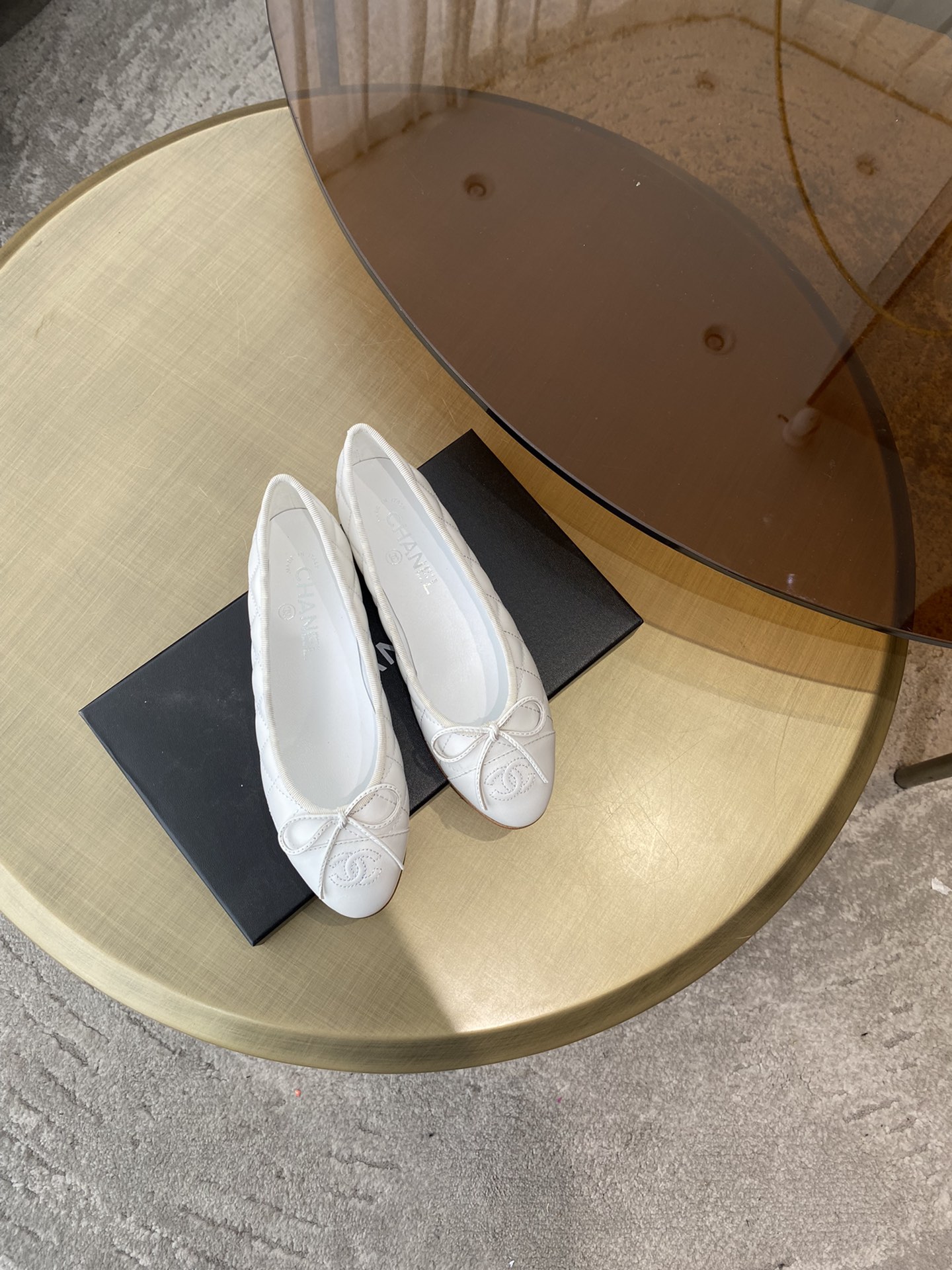 CHANEL ballerinas are timeless classics. Stay elegant Imported water-dyed sheepskin