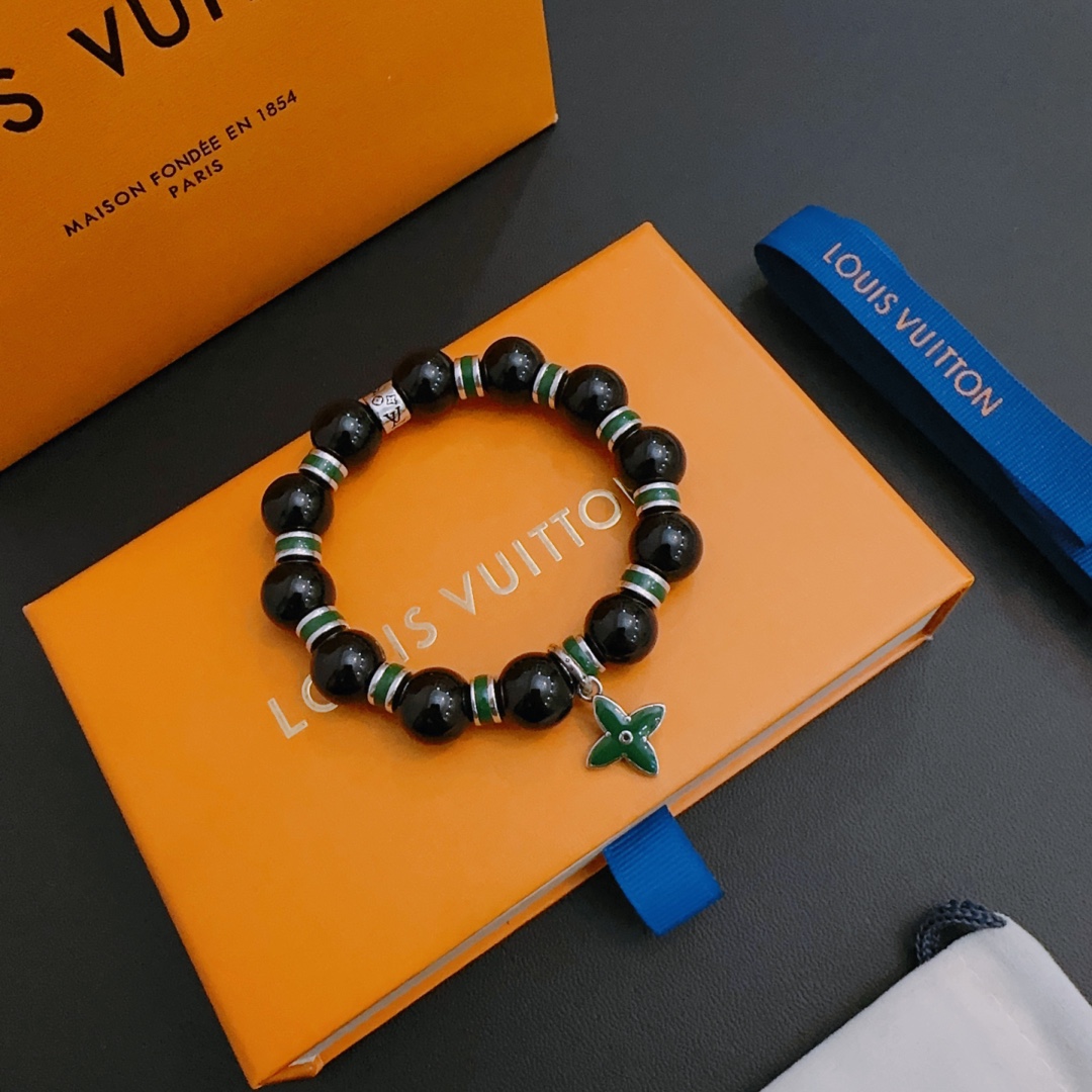 Louis Vuitton LV bracelet 🇷🇼 multi-element turquoise thai silver style (large) bracelet