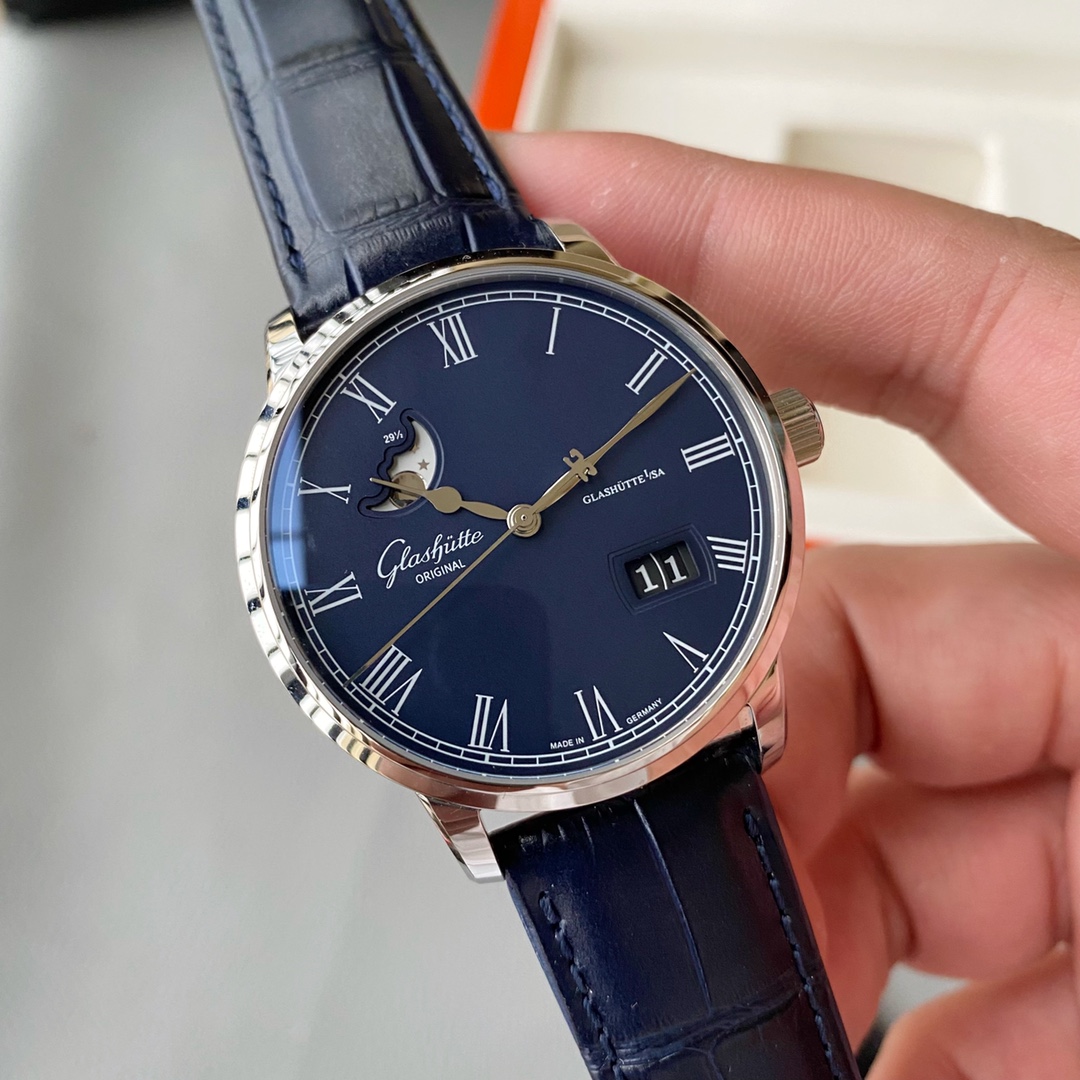 Glashütte V9 Glashütte Original Councillor 1-36-04 model original open copy