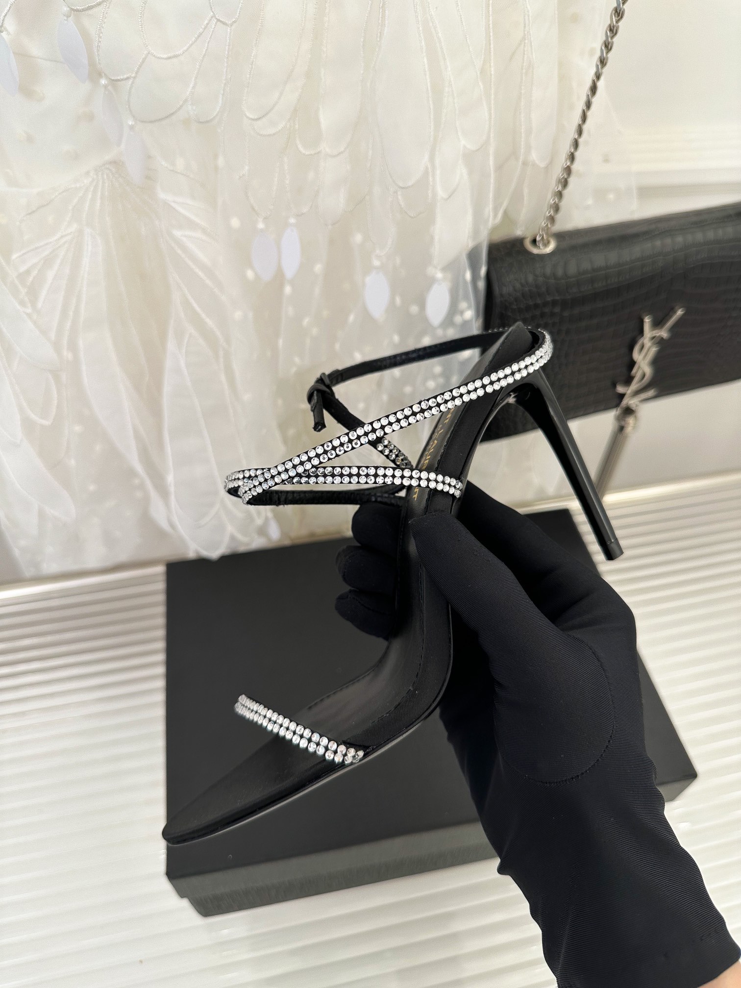 𝙎𝙖𝙞𝙣𝙩 𝙇𝙖𝙪𝙧𝙚𝙣𝙩 | 𝟐𝟎𝟐𝟑/𝐒𝐒 𝐧𝐞𝐰 YSL｜23s new high heel sandals Italian leather outsole