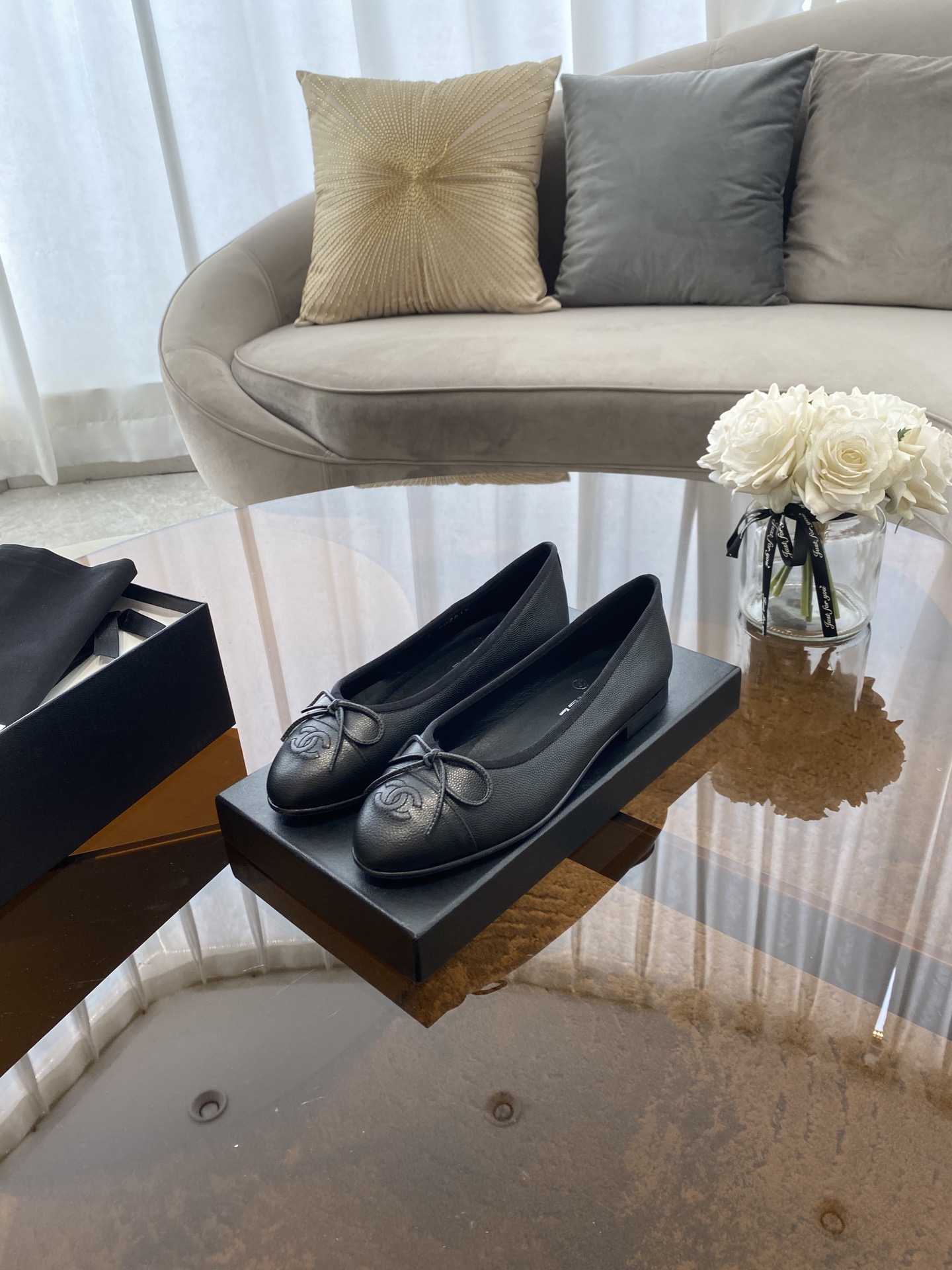 CHANEL ballet shoes Imported custom leather Italy imported leather outsole