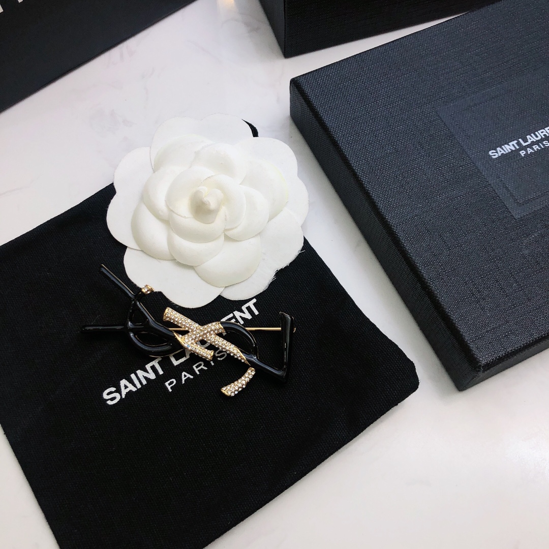 Saint Laurent YSL brooch