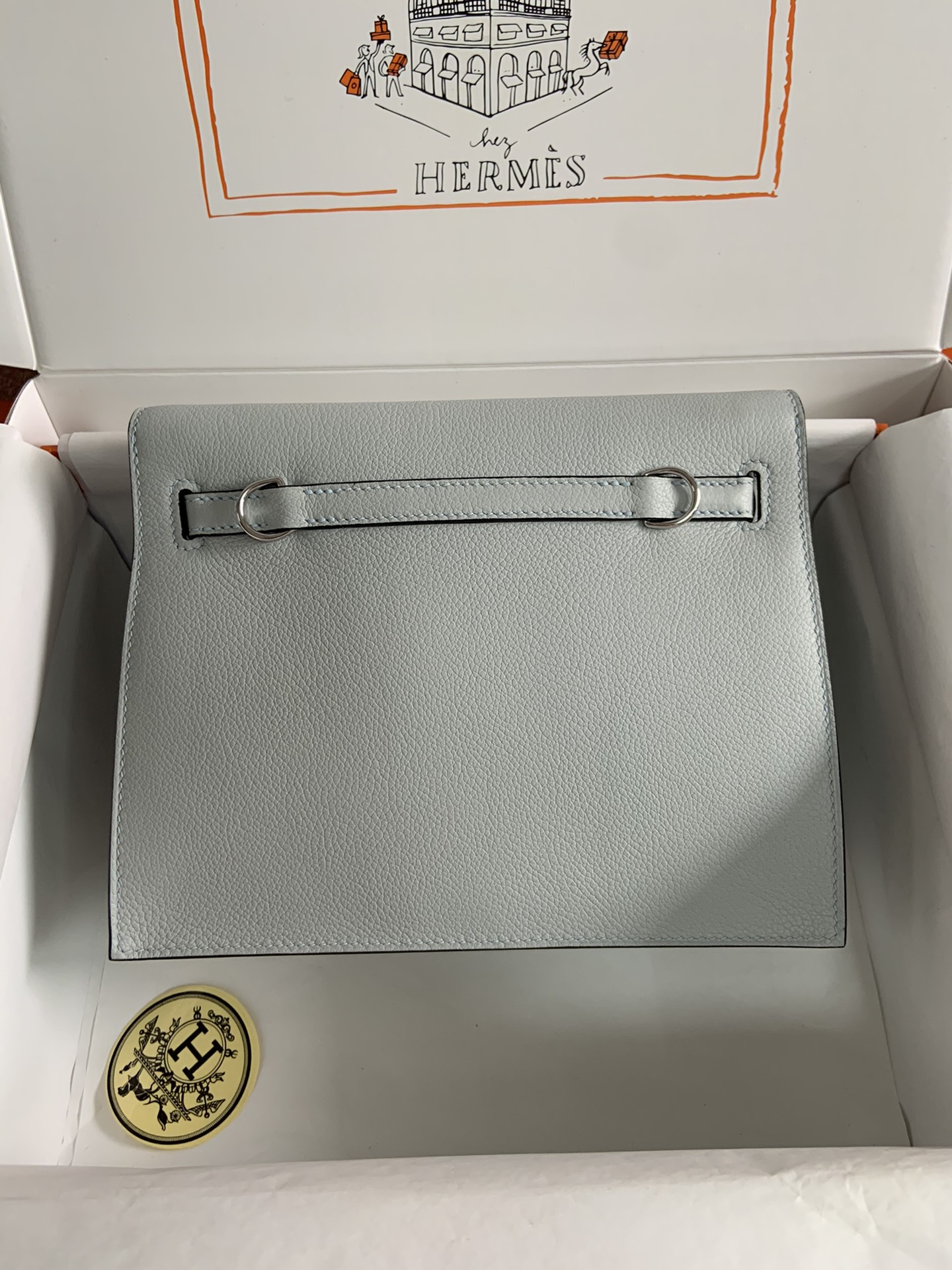 Kelly danse II 22cm evercolor calfskin chalice blue silver buckle