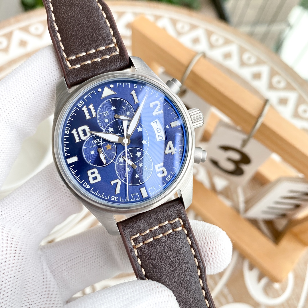 IWC- Fine men's watches Fully automatic mechanical movement, top 316 steel case and strap