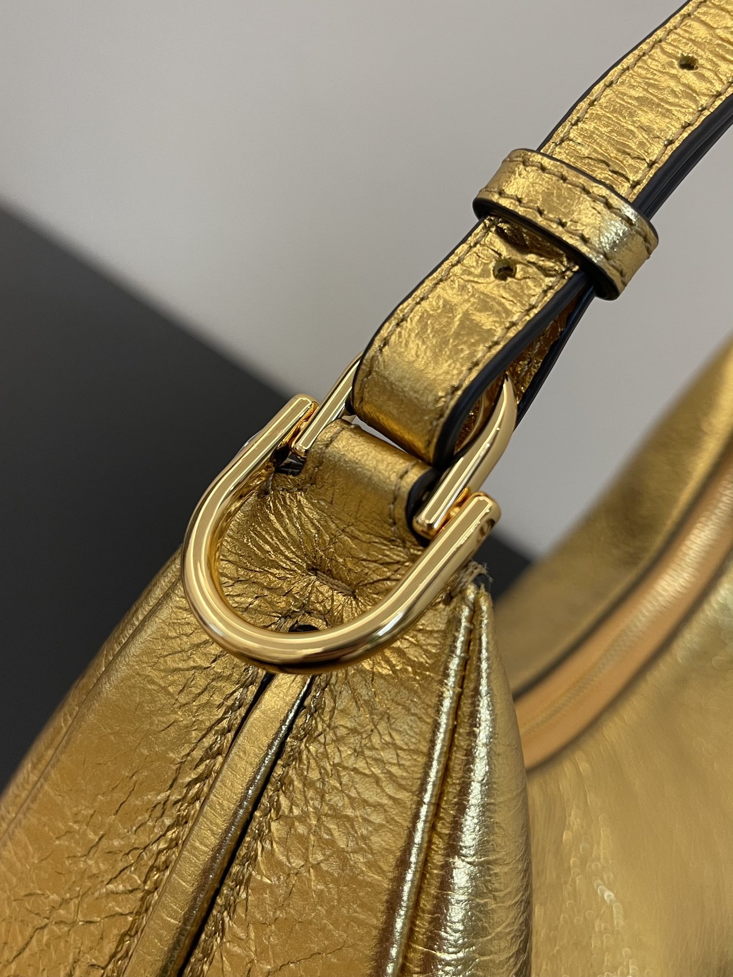 FENDI praphy underarm bag small gold