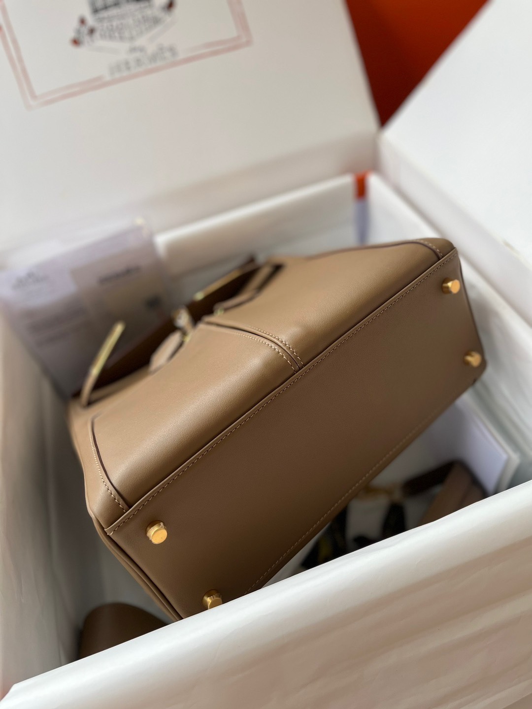 Kelly Lakis 28cm DO Weimaraner gold buckle imported swift leather hand-sewn wax thread